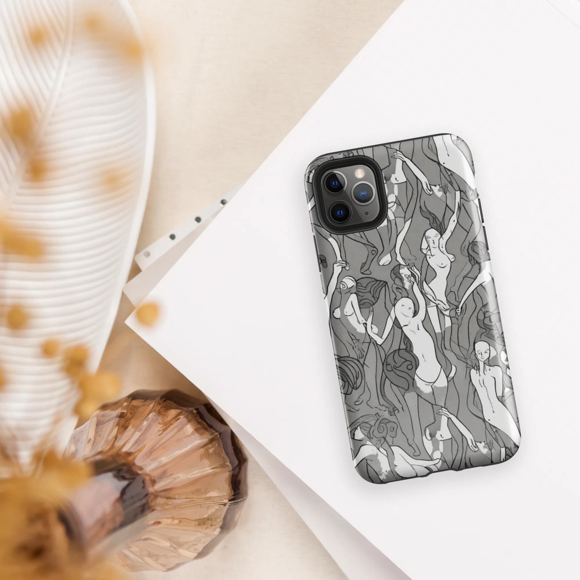 Monochrome Muses on Tough Case for iPhone® — Front