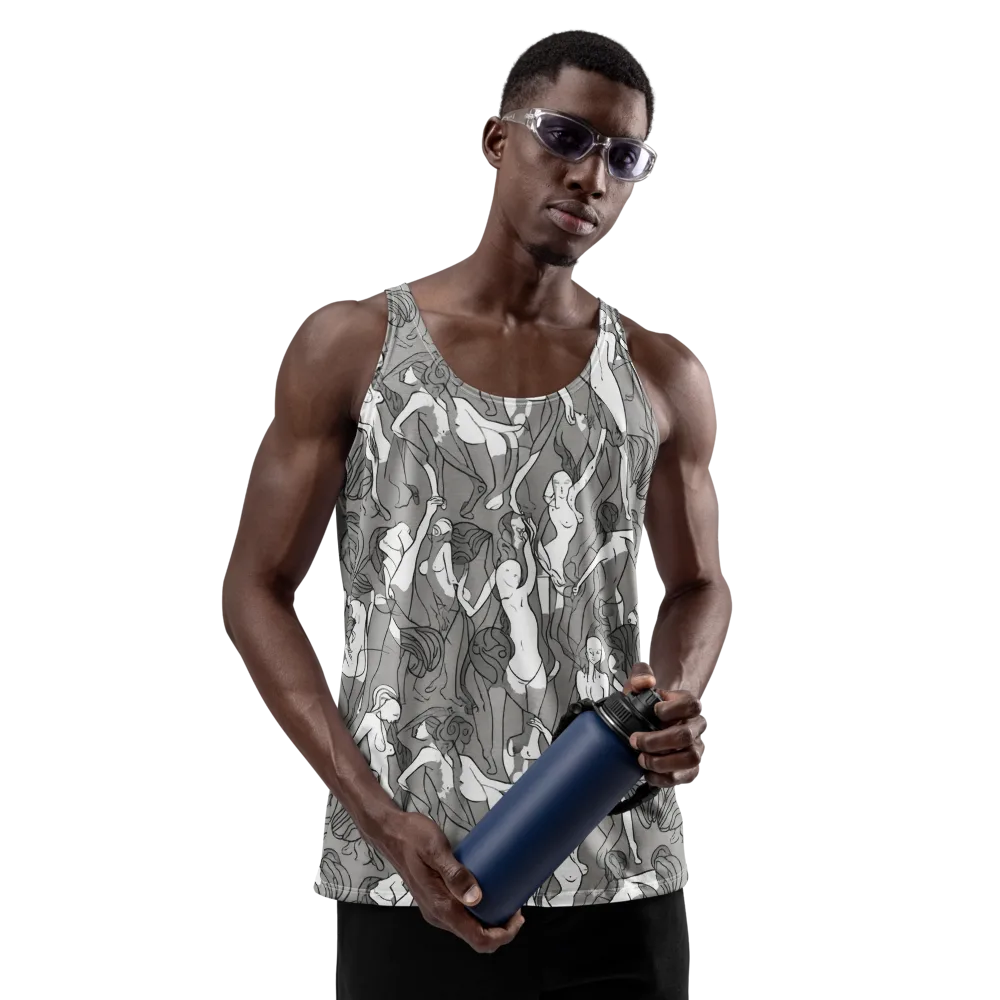 Monochrome Muses on Men's Tank Top — Front
