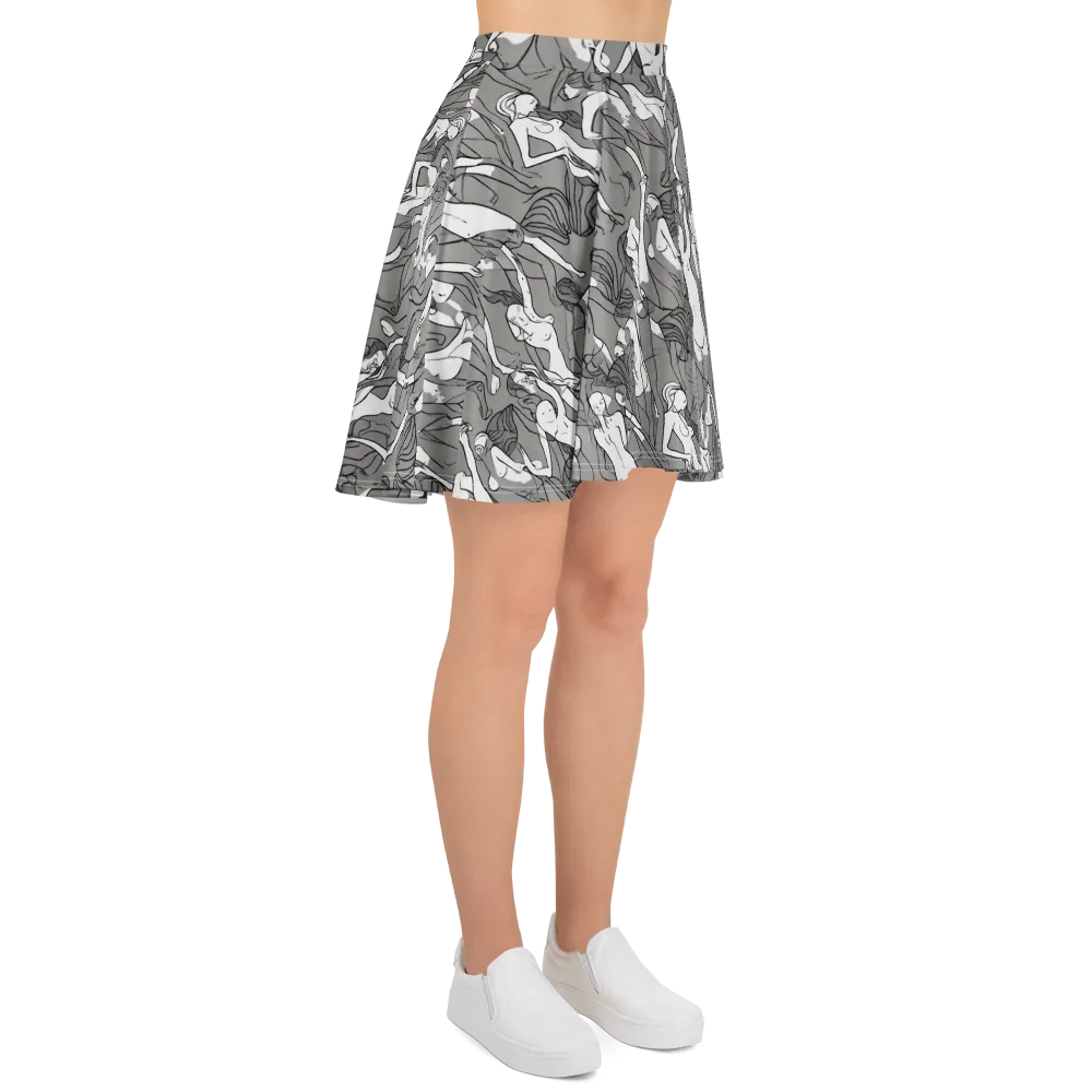 Monochrome Muses on Skater Skirt — Right