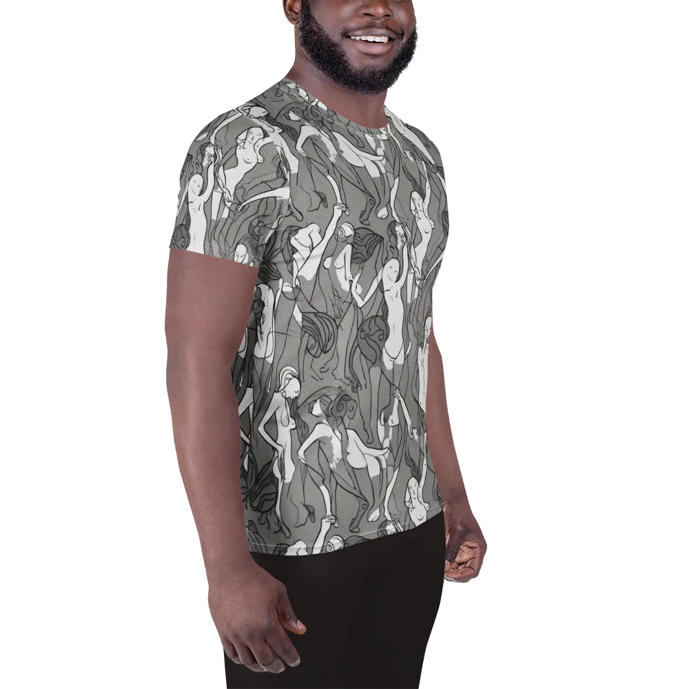 Monochrome Muses on Men's Athletic T-Shirt — Right