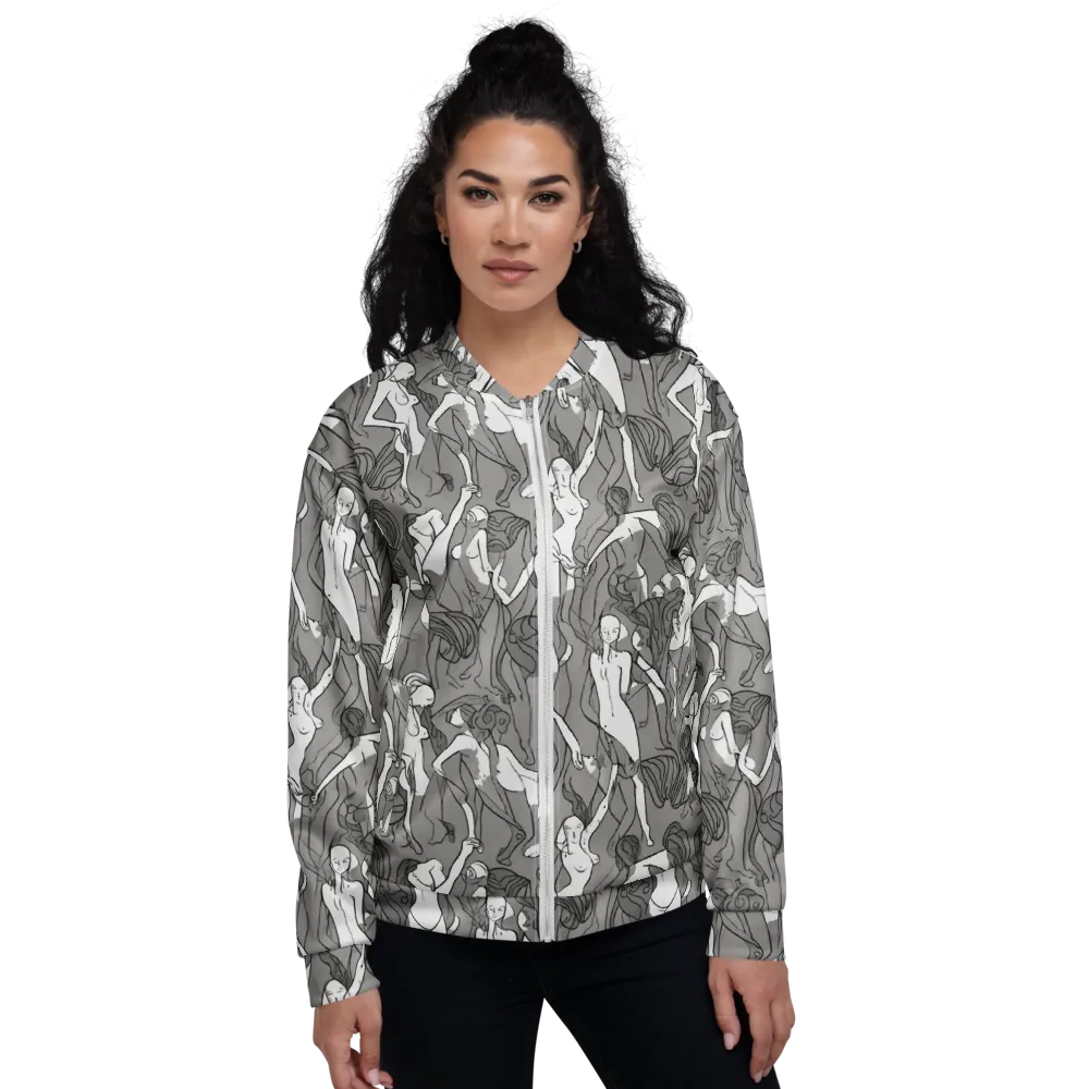 Monochrome Muses on Bomber Jacket — Front