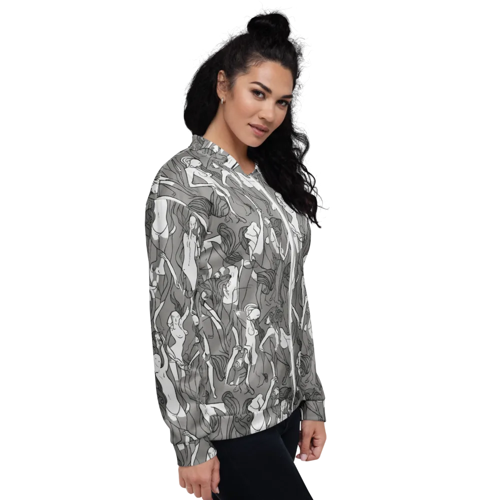 Monochrome Muses on Bomber Jacket — Right