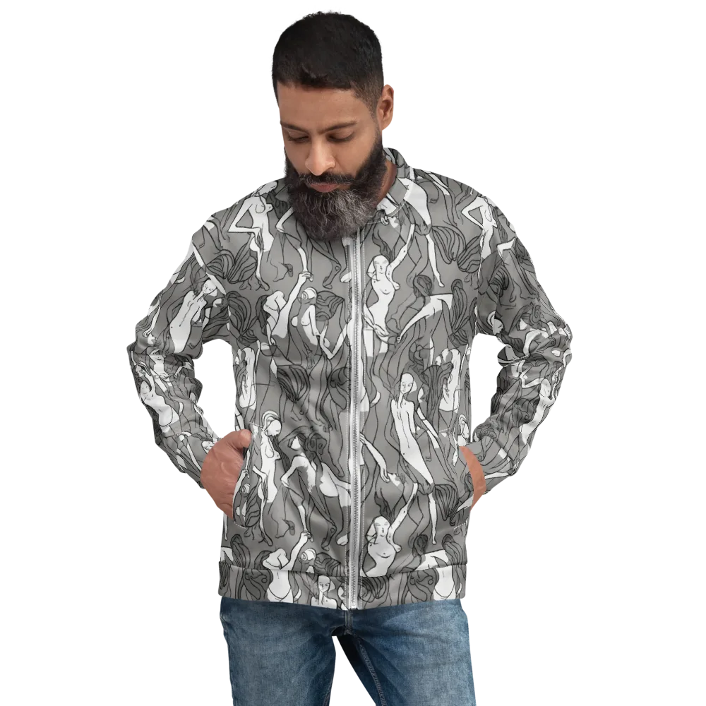 Monochrome Muses on Bomber Jacket — Front