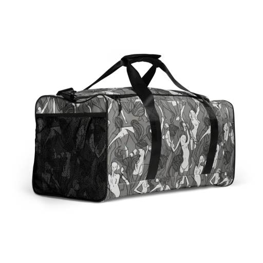 Monochrome Muses on a Duffle Bag