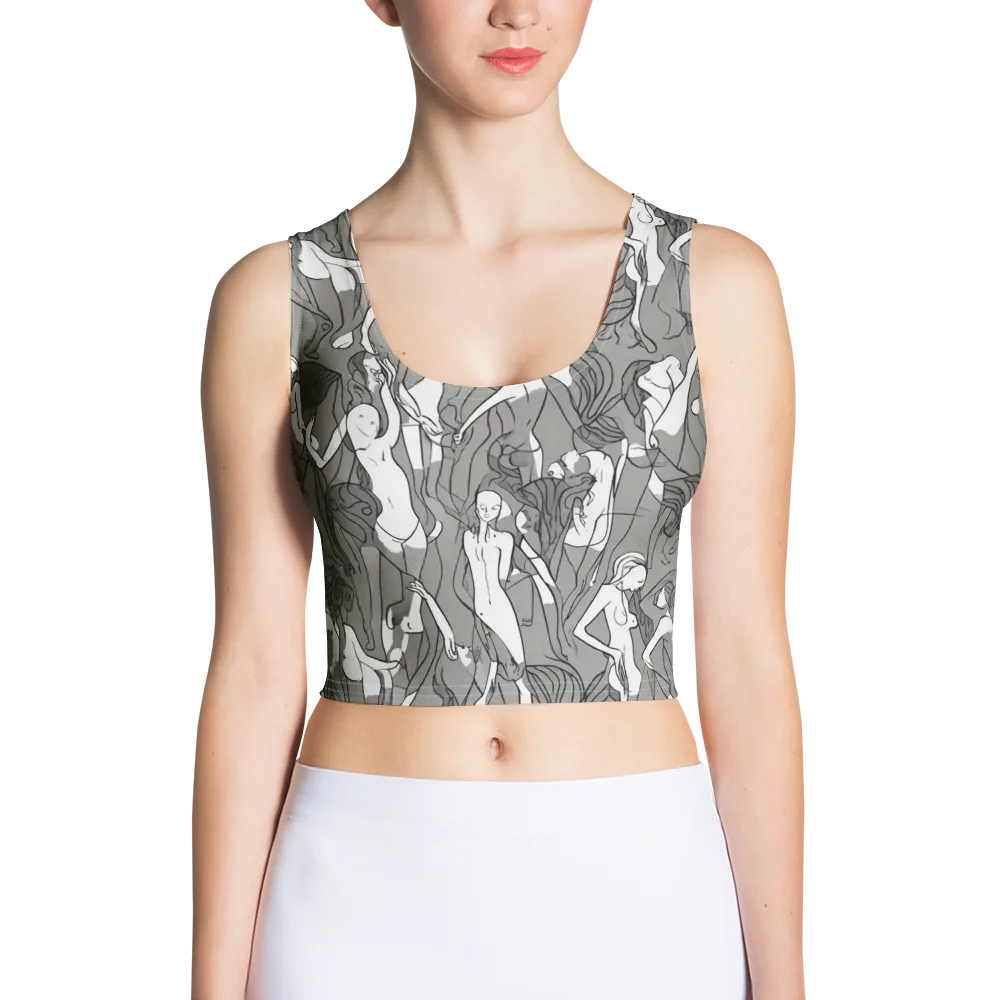 Monochrome Muses on Crop Top — Front