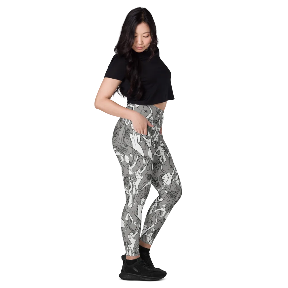 Monochrome Muses on Leggings with Pockets — Right