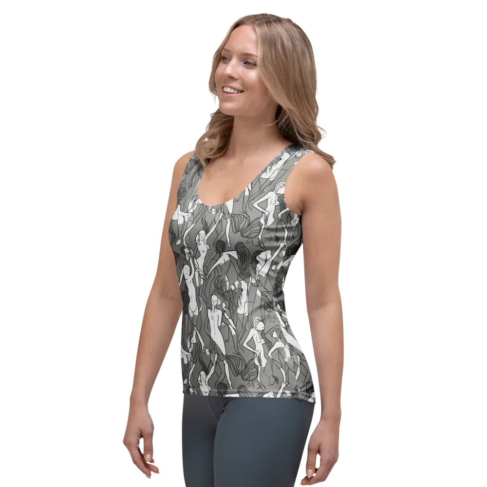 Monochrome Muses on Women's Tank Top — Left Front