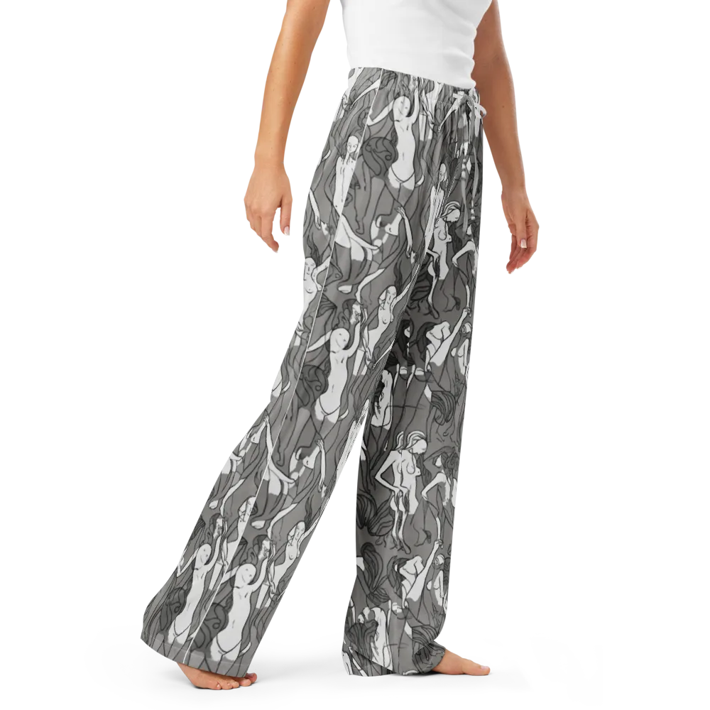 Monochrome Muses on Women's Pajama Pants — Right Front