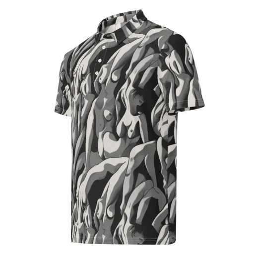 Silver Figurefield on a Men's Slim Fit Polo Shirt