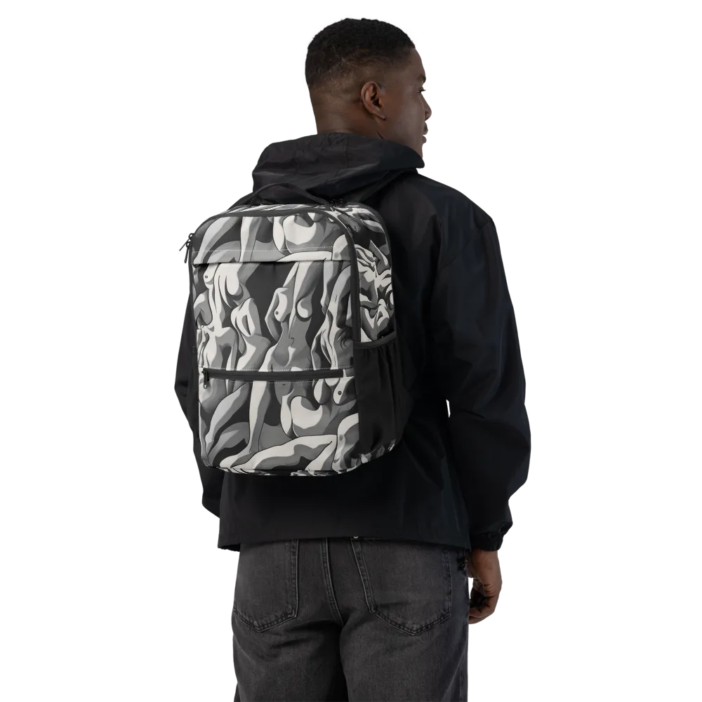 Silver Figurefield on Utility Backpack — Back