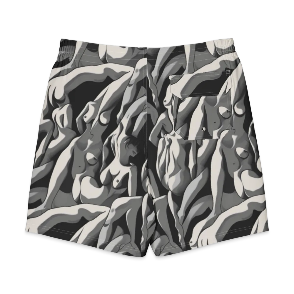 Silver Figurefield on Men's Board Shorts — Back