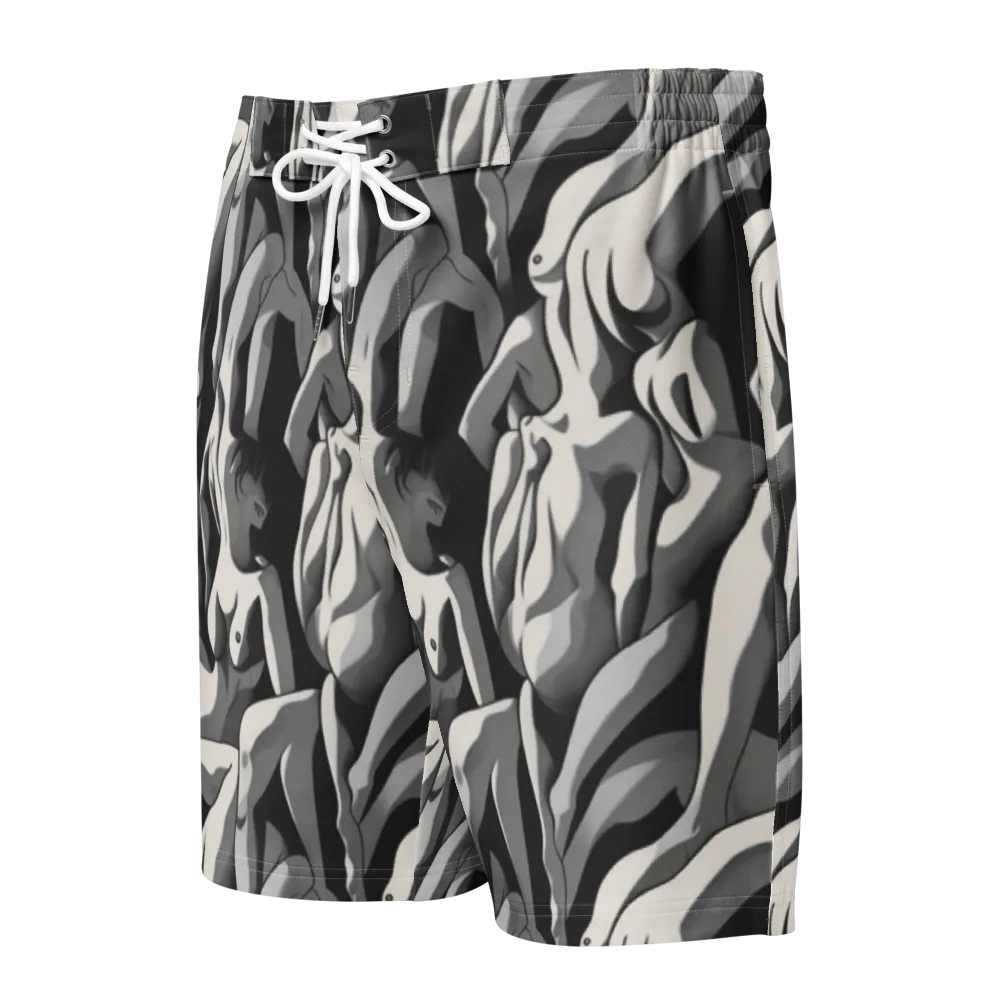 Silver Figurefield on Men's Board Shorts — Front