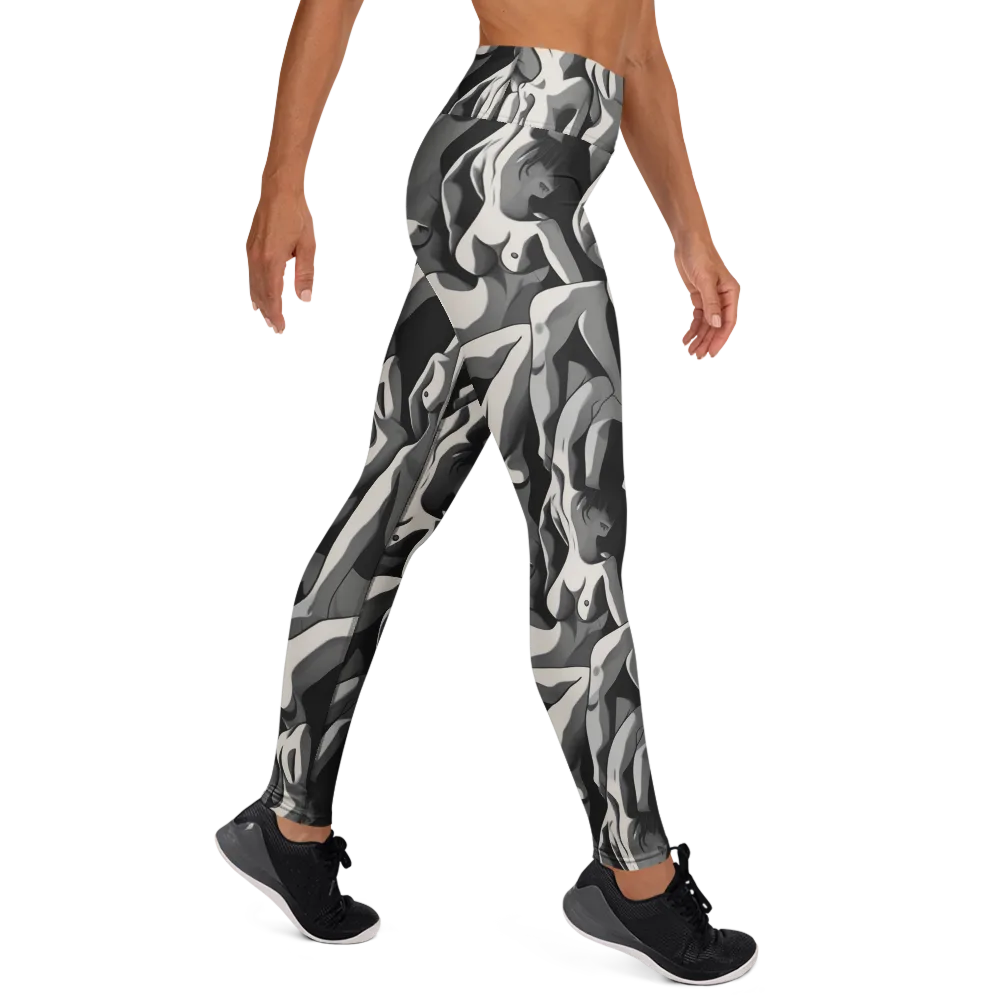 Silver Figurefield on Yoga Leggings — Right