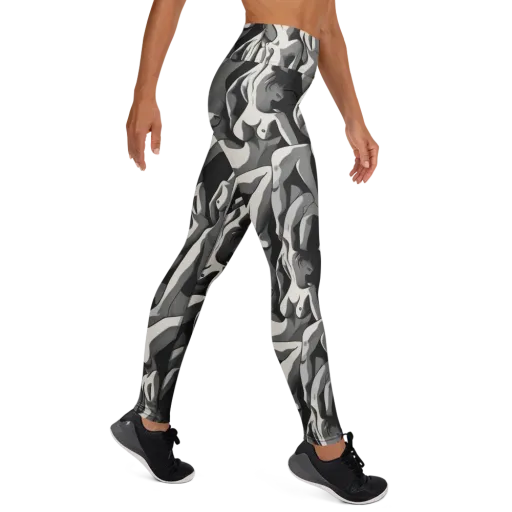 Silver Figurefield on a Yoga Leggings