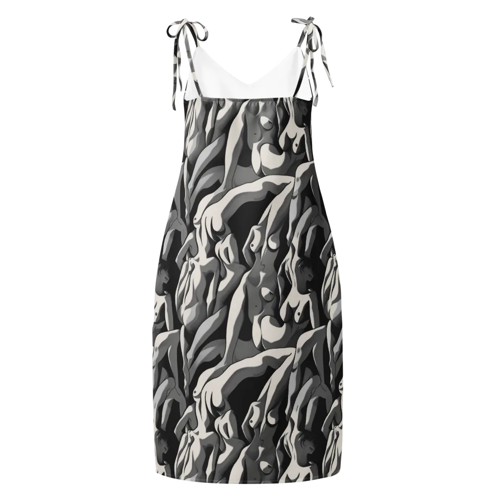 Silver Figurefield on Slip Dress — Back