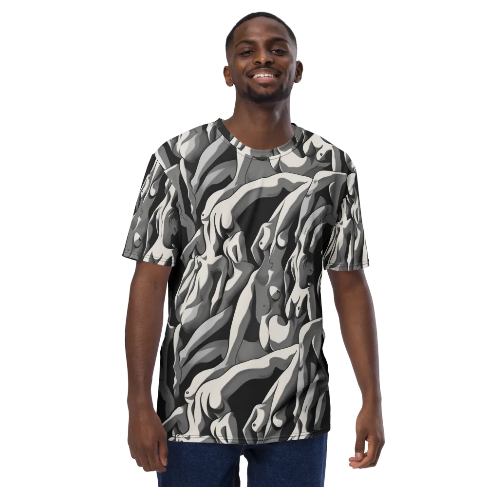 Silver Figurefield on Men's Crew Neck T-Shirt — Front