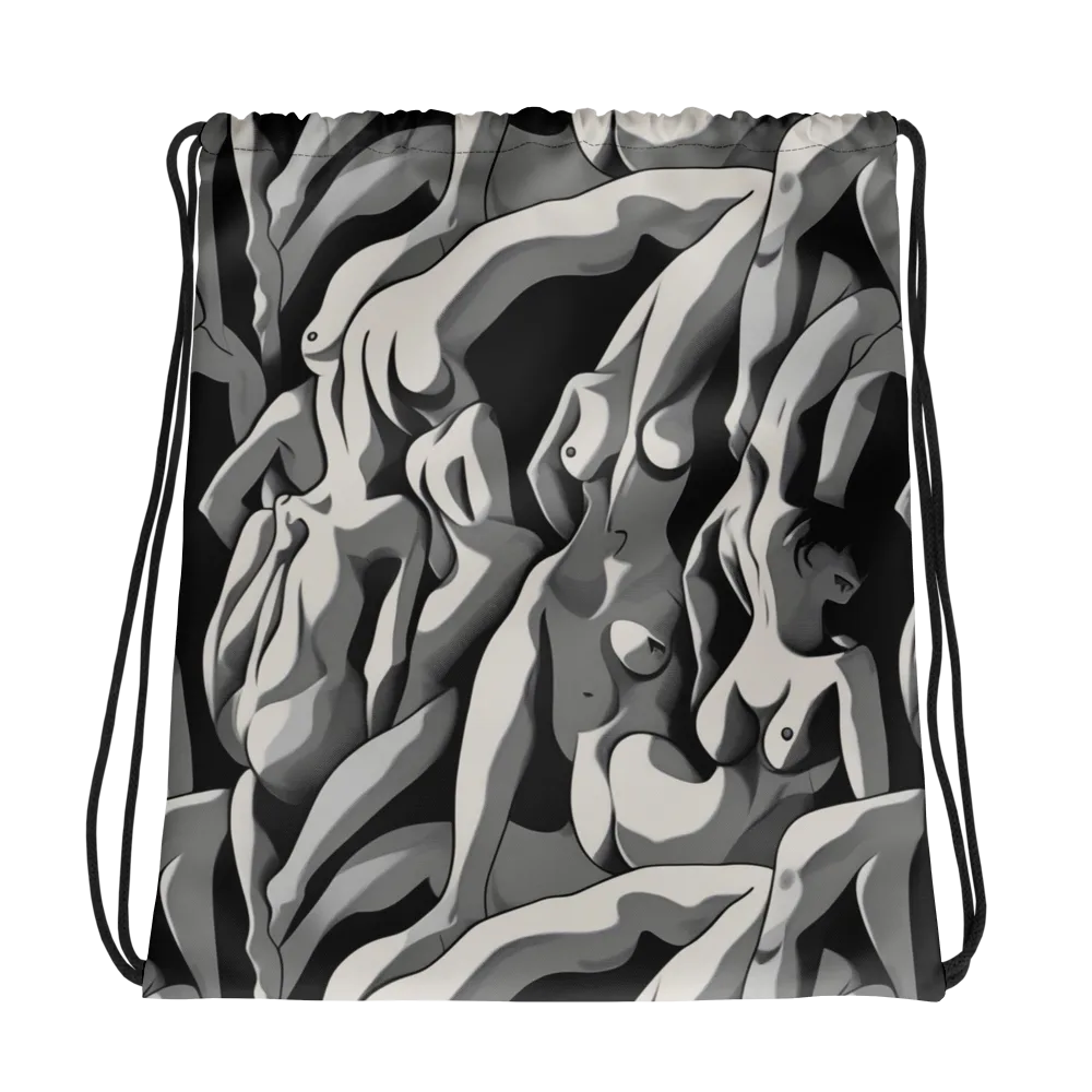 Silver Figurefield on Drawstring Bag — Photo