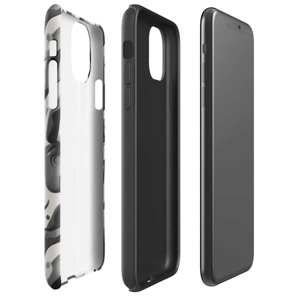 Silver Figurefield on Tough Case for iPhone® — Right
