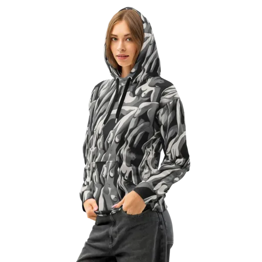 Silver Figurefield on a Cotton Hoodie