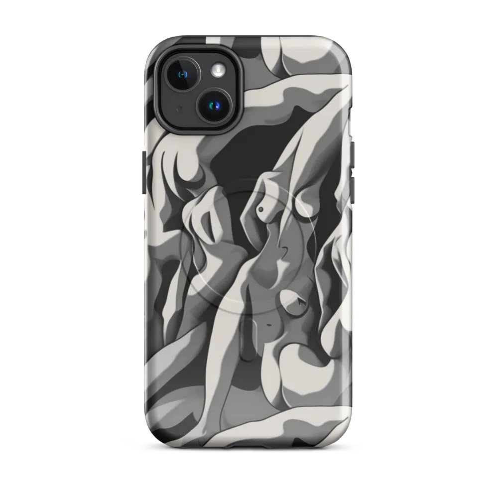 Silver Figurefield on MagSafe Tough Case for iPhone® — Front