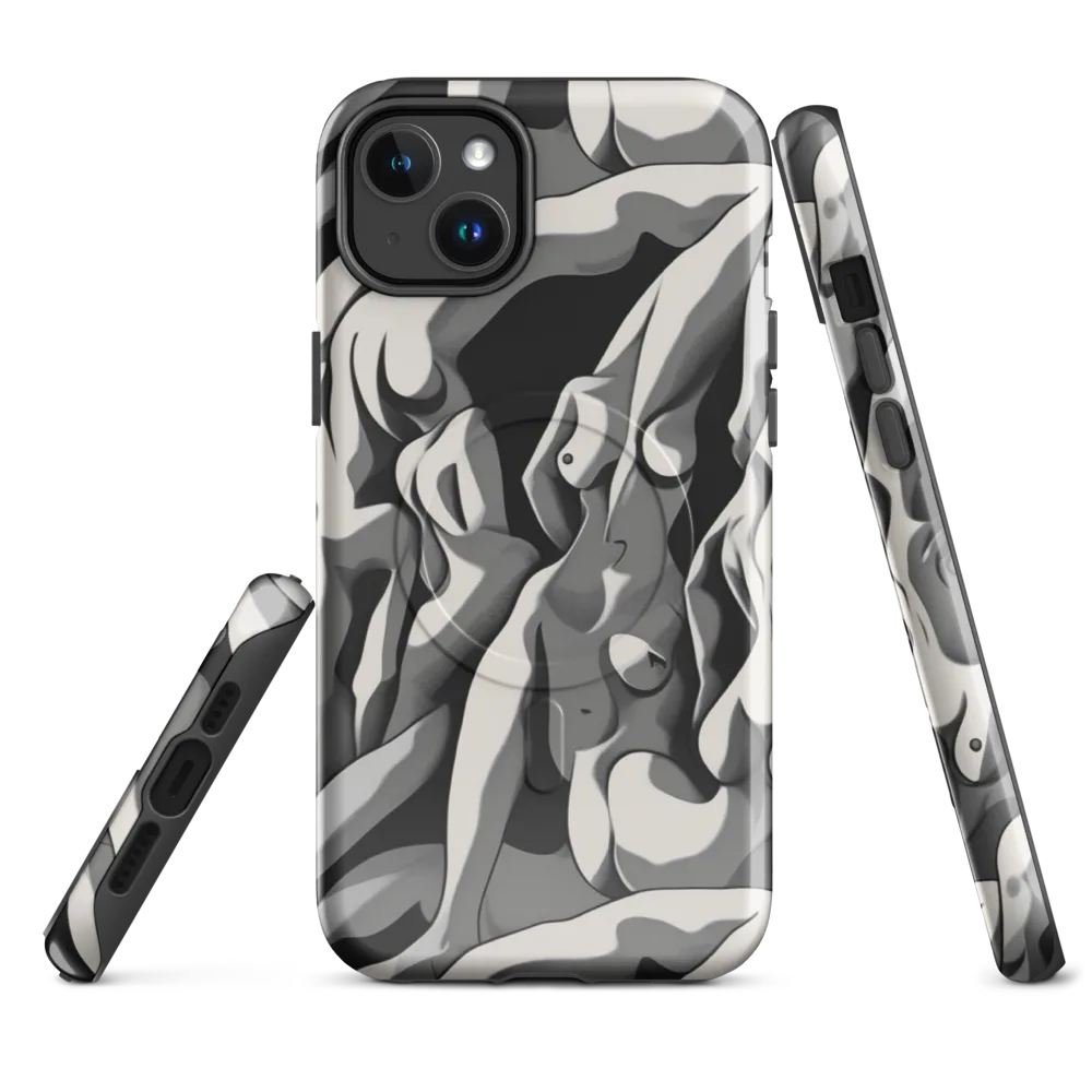 Silver Figurefield on MagSafe Tough Case for iPhone® — Front