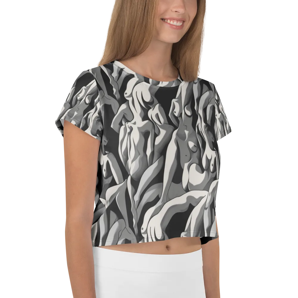 Silver Figurefield on Crop Tee — Right