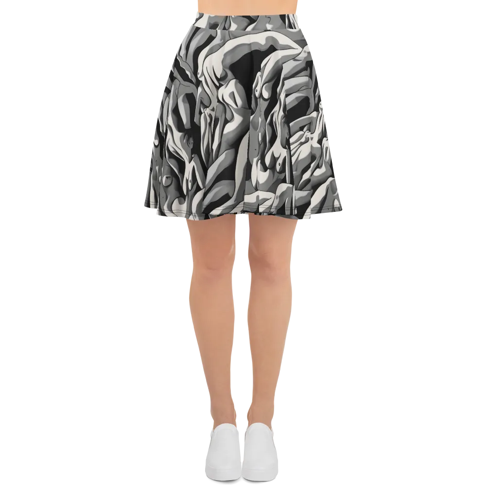 Silver Figurefield on Skater Skirt — Front