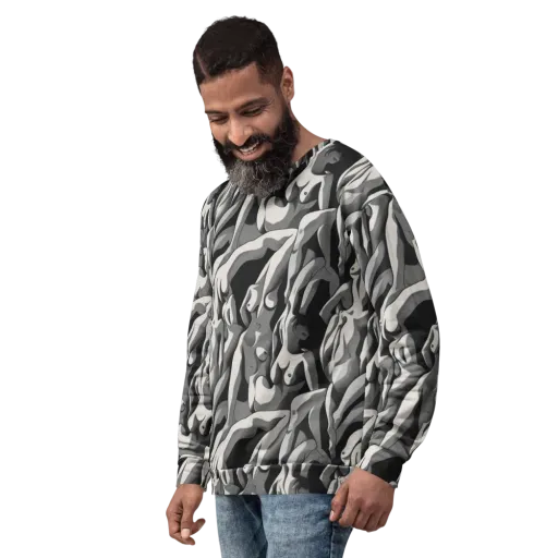 Silver Figurefield on a Sweatshirt