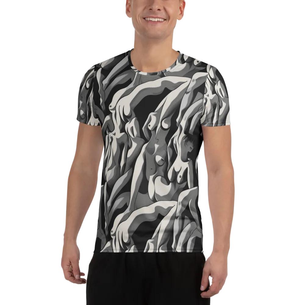 Silver Figurefield on Men's Athletic T-Shirt — Front