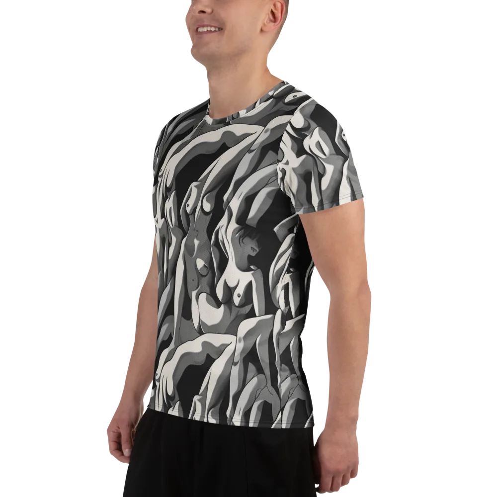 Silver Figurefield on Men's Athletic T-Shirt — Left