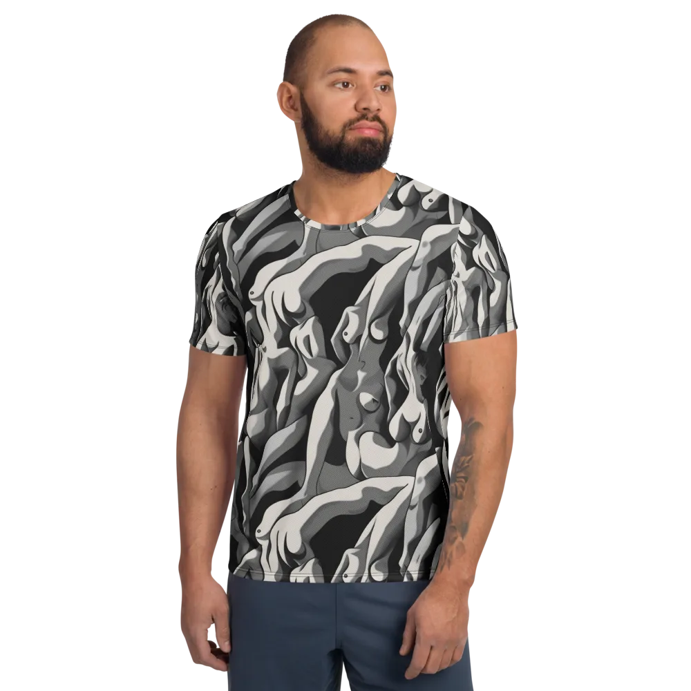 Silver Figurefield on Men's Athletic T-Shirt — Front