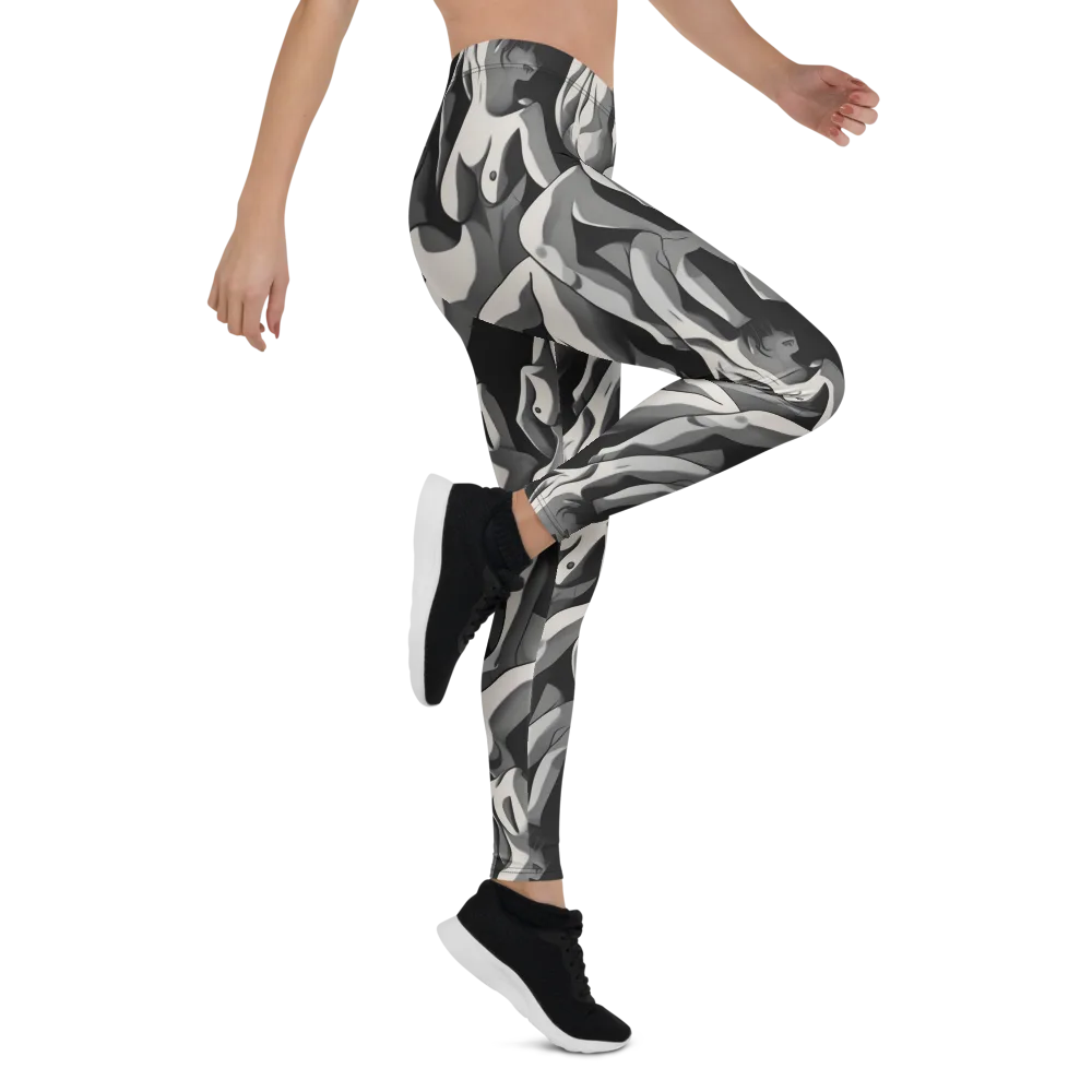 Silver Figurefield on Leggings — Right