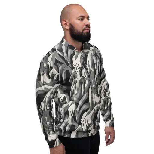 Silver Figurefield on a Bomber Jacket