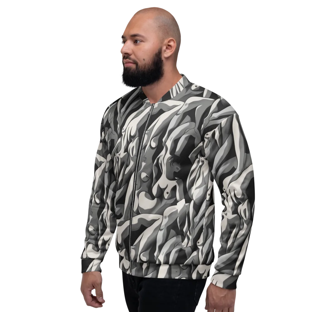 Silver Figurefield on Bomber Jacket — Left