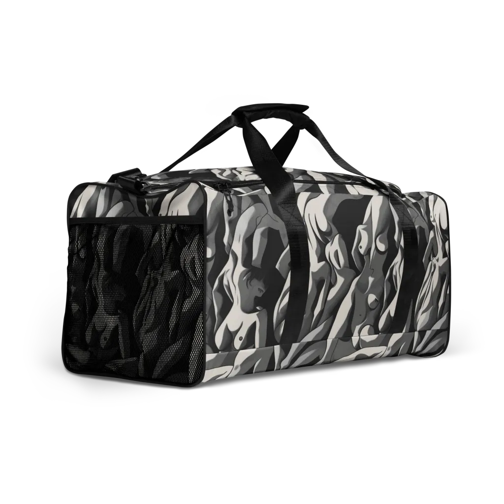 Silver Figurefield on Duffle Bag — Right Front