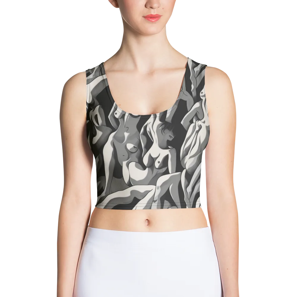 Silver Figurefield on Crop Top — Front