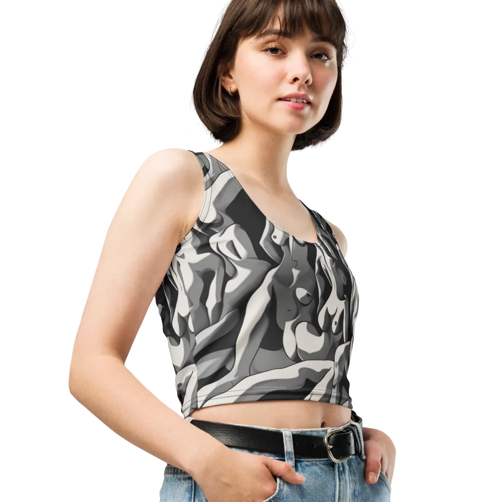 Silver Figurefield on Crop Top — Right Front