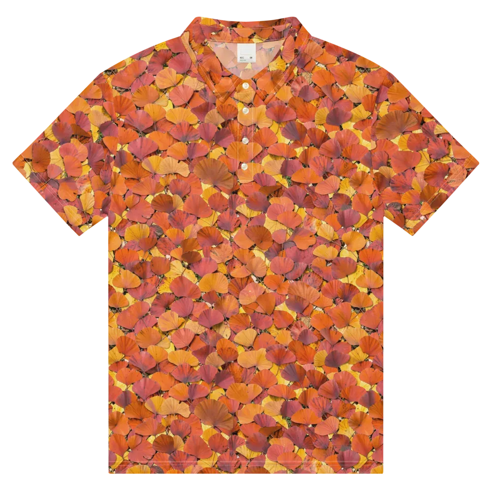 Autumn Ginkgo on Men's Slim Fit Polo Shirt — Front
