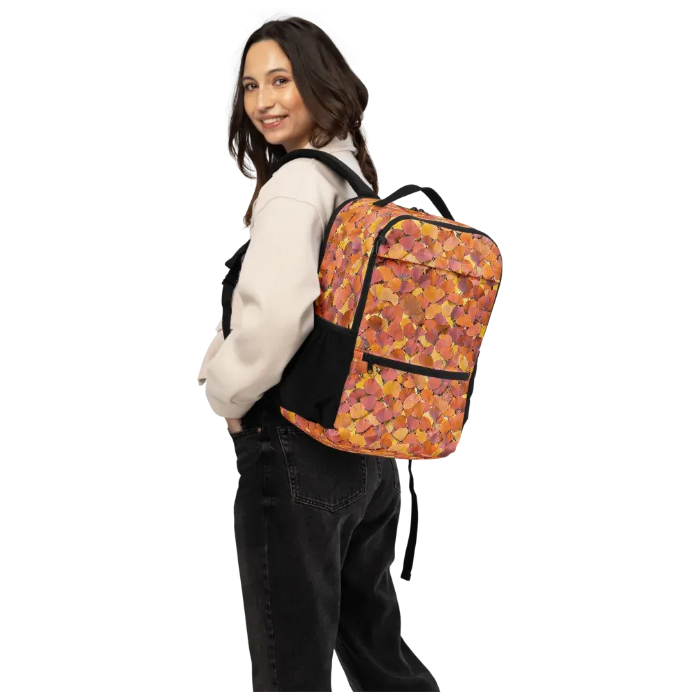 Autumn Ginkgo on Utility Backpack — Back