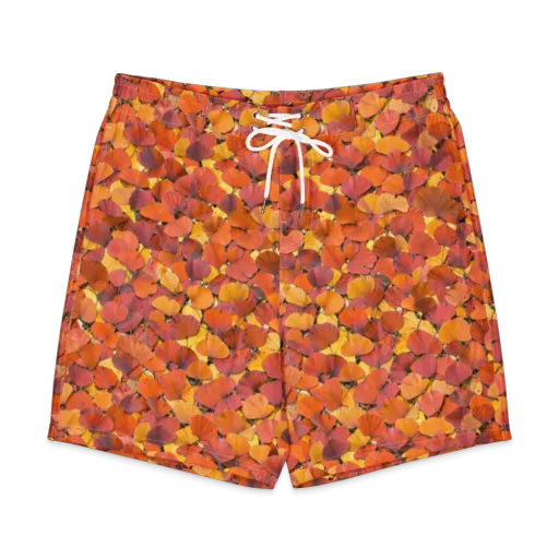 Autumn Ginkgo on a Men's Board Shorts