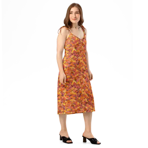 Autumn Ginkgo on a Slip Dress