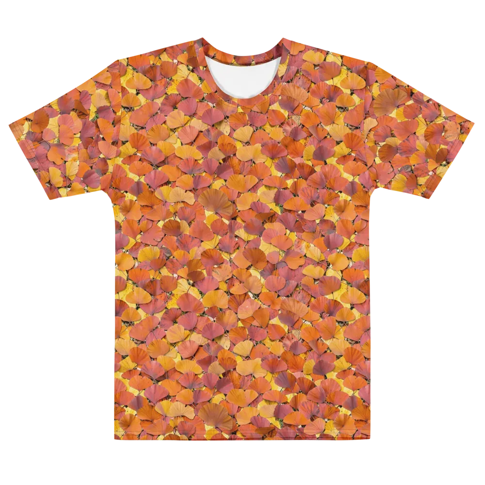 Autumn Ginkgo on Men's Cotton Crew Neck T-Shirt — Front