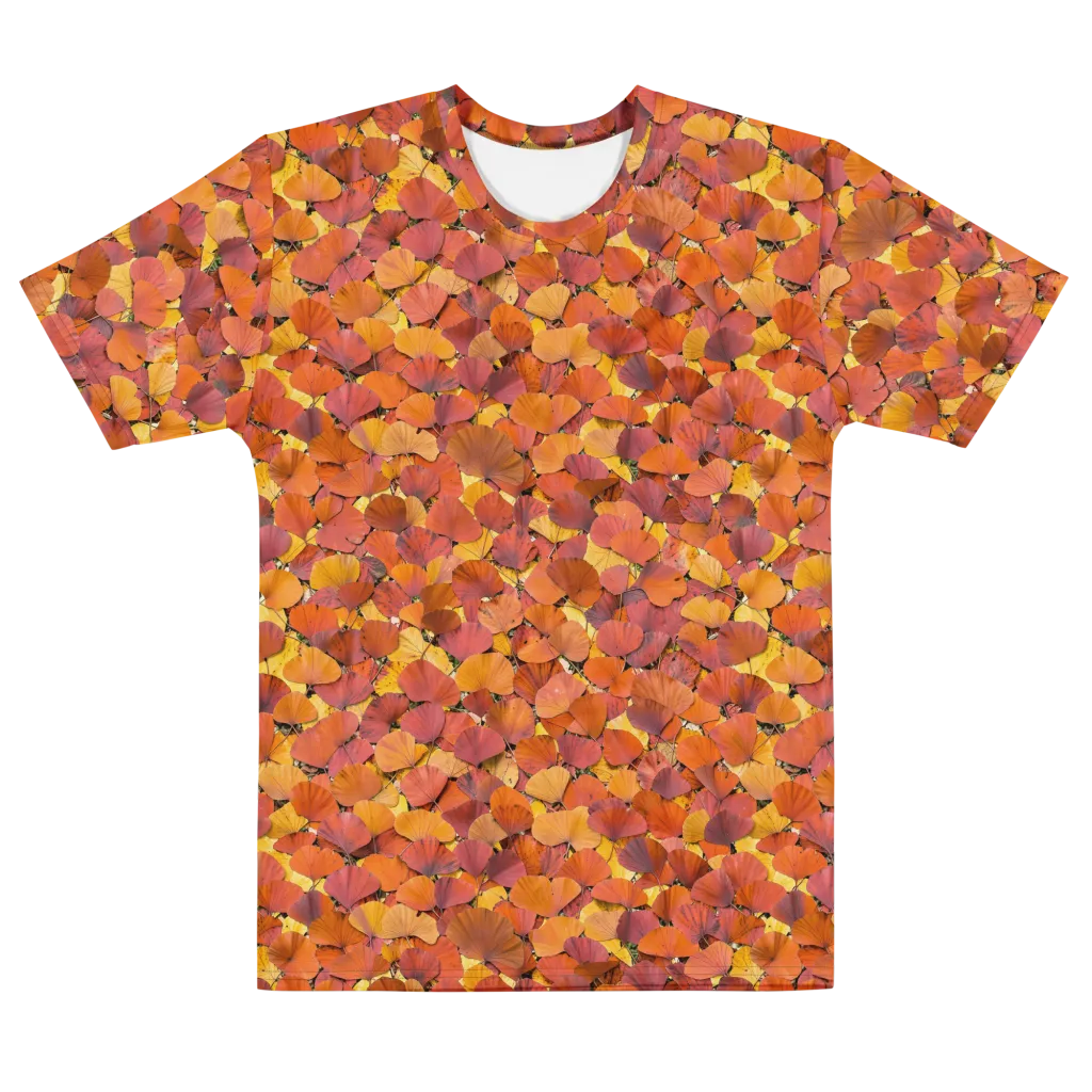 Autumn Ginkgo on Men's Crew Neck T-Shirt — Front
