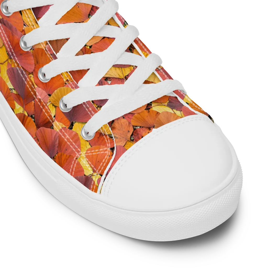 Autumn Ginkgo on Women's High Top Canvas Shoes — Product details