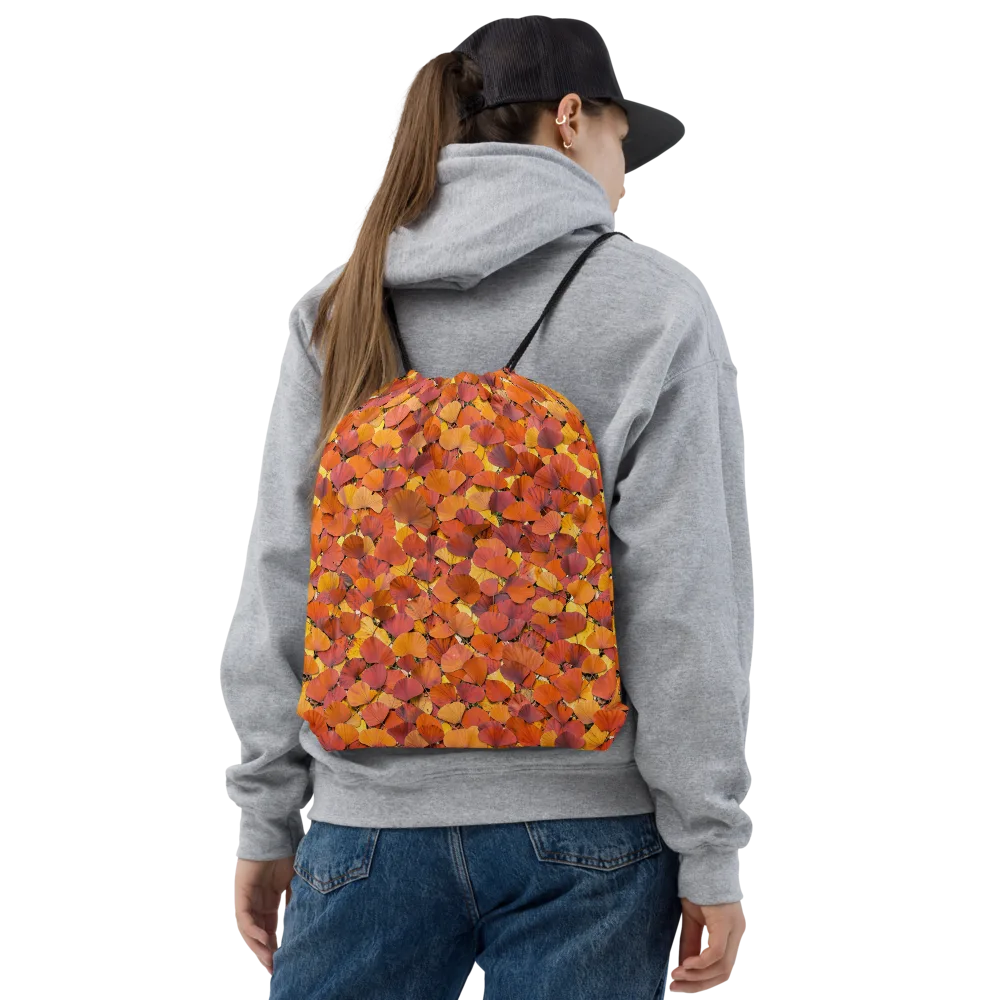 Autumn Ginkgo on Drawstring Bag — Front