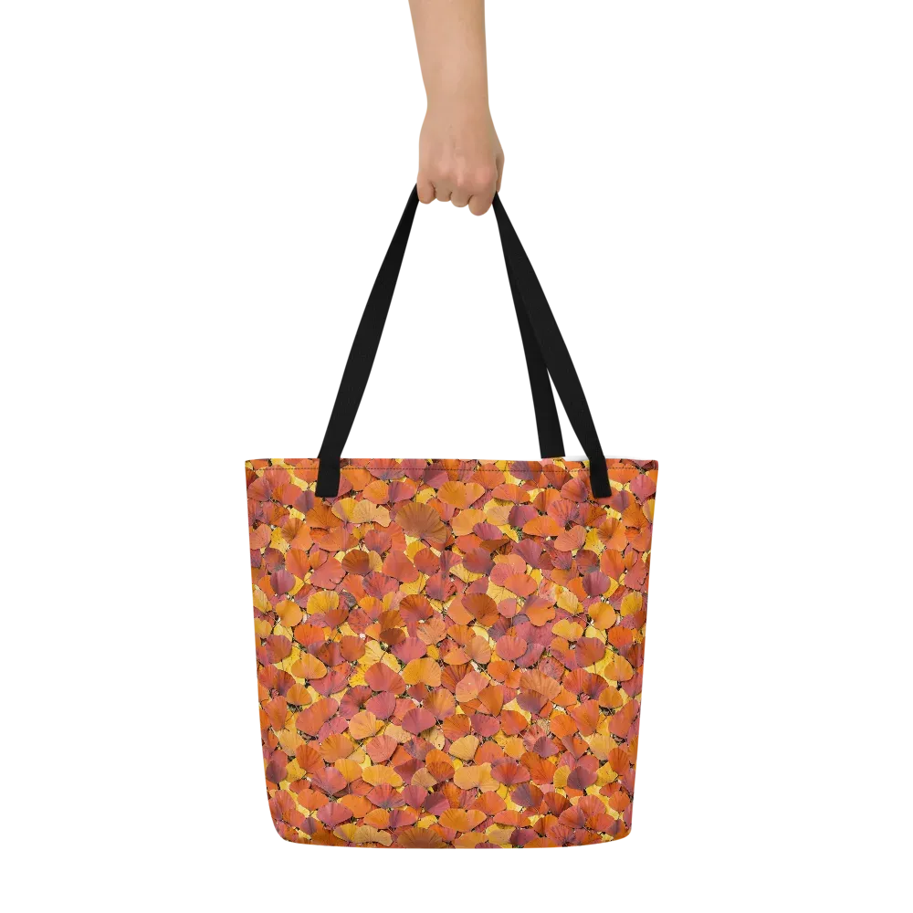 Autumn Ginkgo on Large Tote Bag W/ Pocket — Front