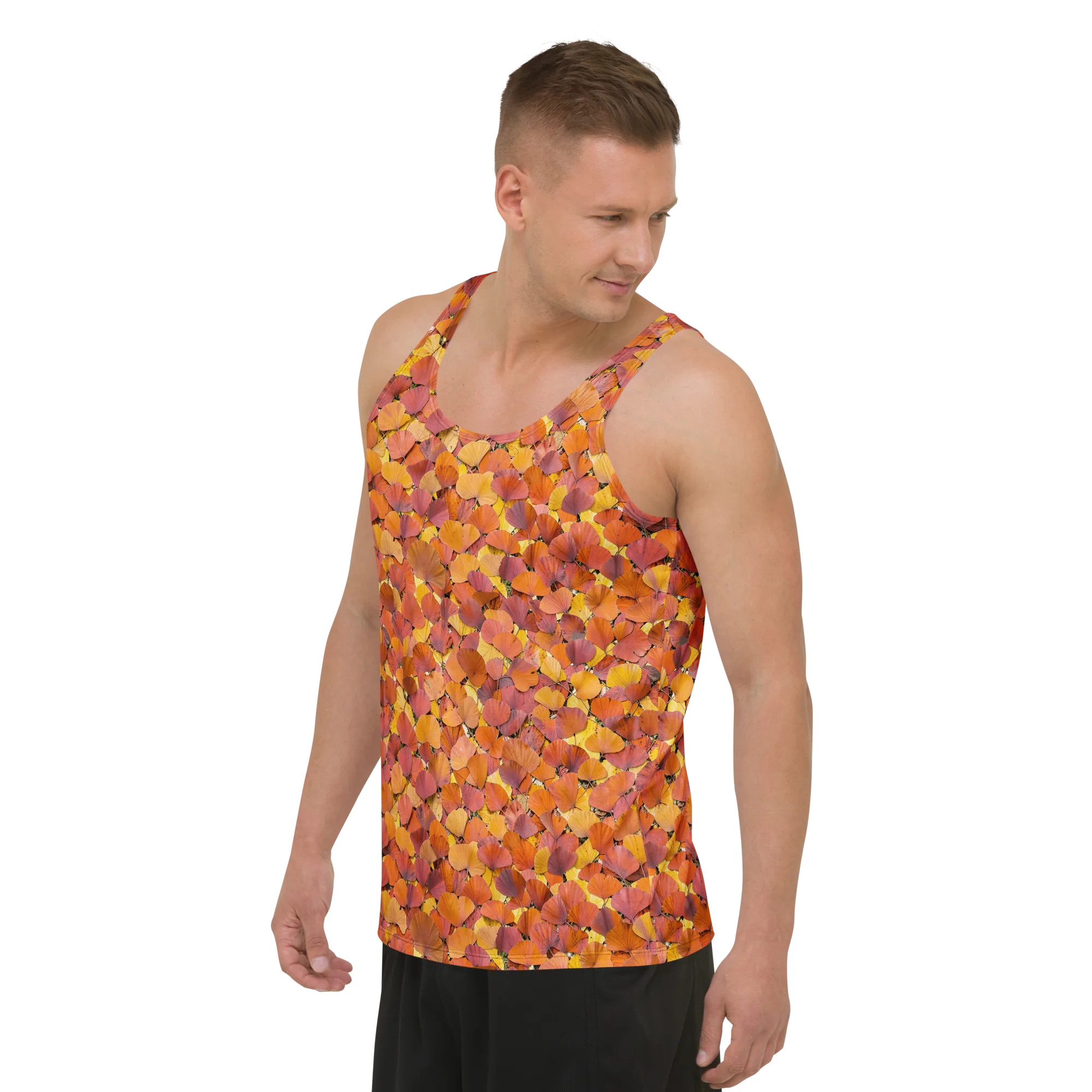 Autumn Ginkgo on Men's Tank Top — Left Front