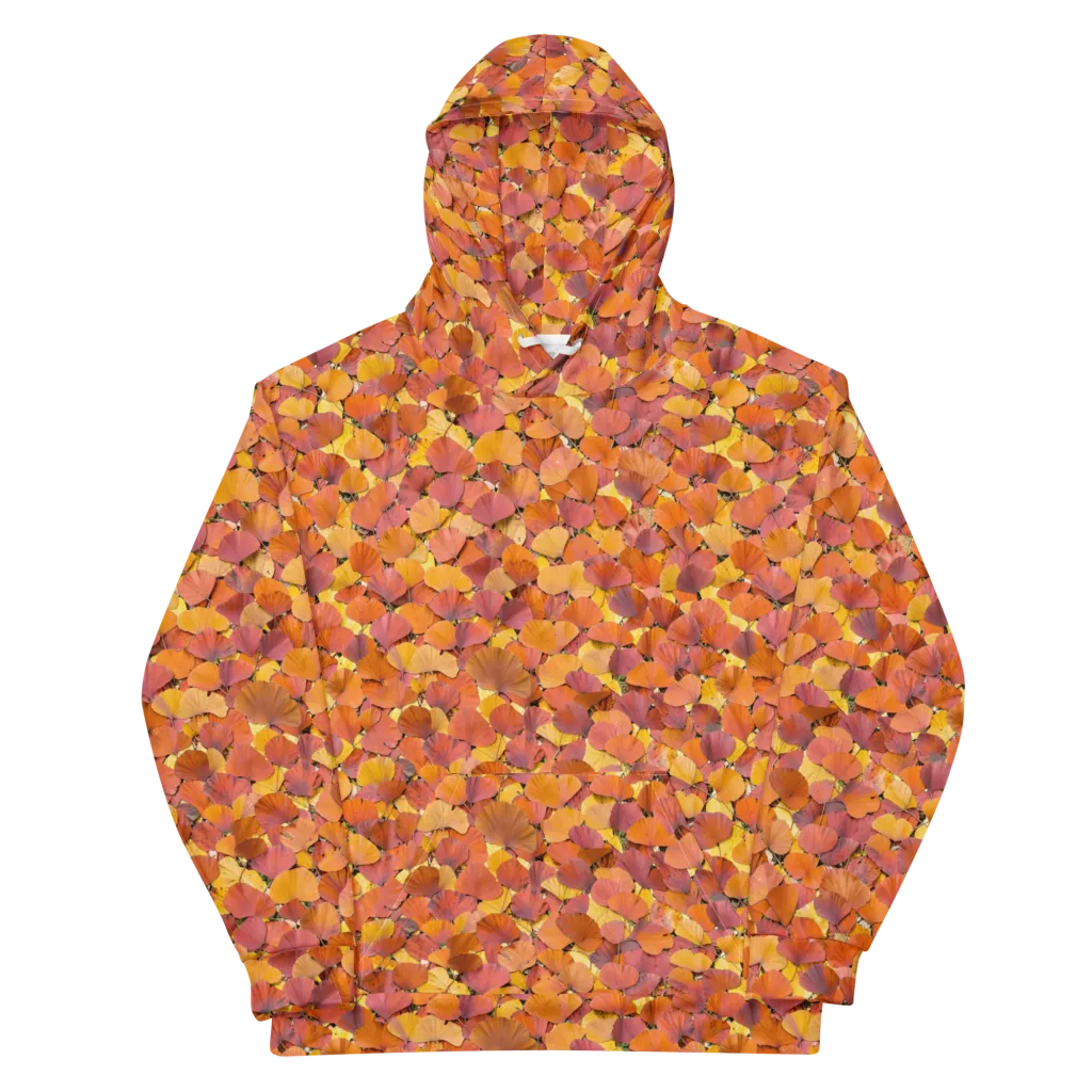 Autumn Ginkgo on Cotton Hoodie — Front