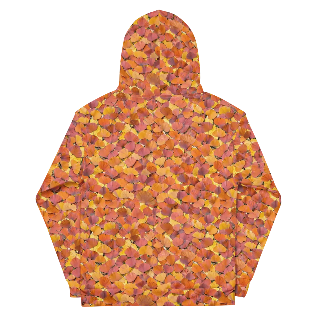 Autumn Ginkgo on Cotton Hoodie — Back