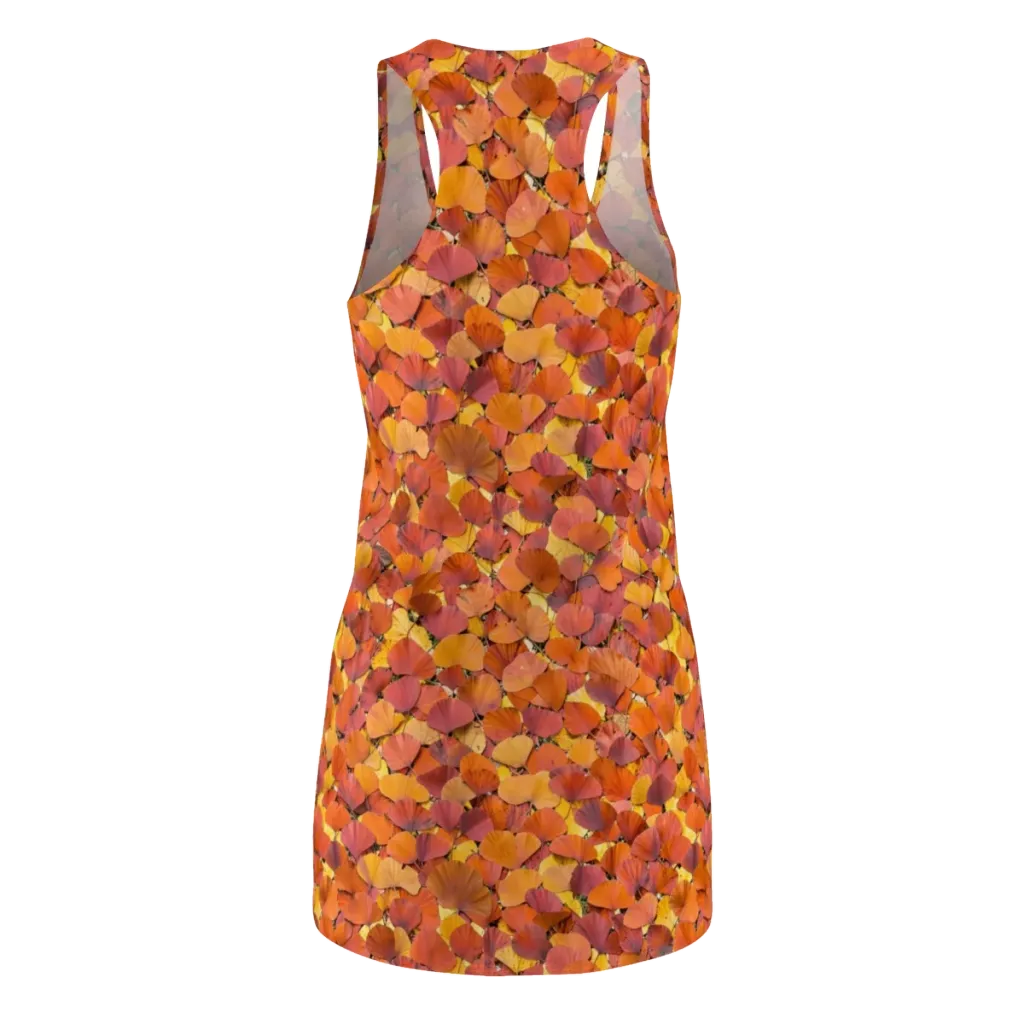 Autumn Ginkgo on Racerback Dress — Back